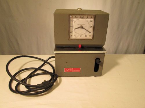 Lathem Vintage &#034;Clock In Out&#034; Punch Time Clock Industrial Work Atlanta GA USA