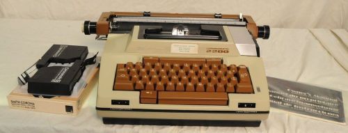 Scm smith corona coronamatic 2200 typewriter + manual + case + cartridge + ... for sale