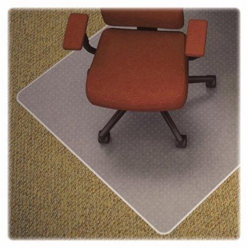 Lorell chair mat, medium pile, wide lip, 45&#034;x53&#034;, clear (llr82823) for sale