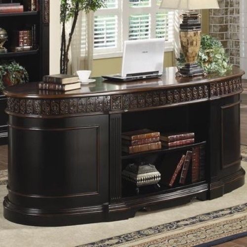 Coaster oval shaped executive desk elegant office table book shelf work station for sale