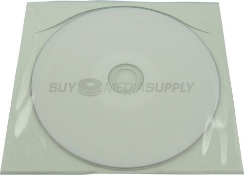 Tamper evident clear plastic sleeve cd/dvd / adhesive back - 2000 pack for sale