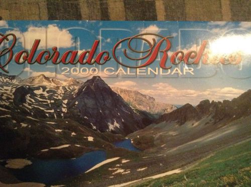 2000 COLORADO ROCKIES WALL CALENDAR Beautiful Scenery Pictures Gently Displayed