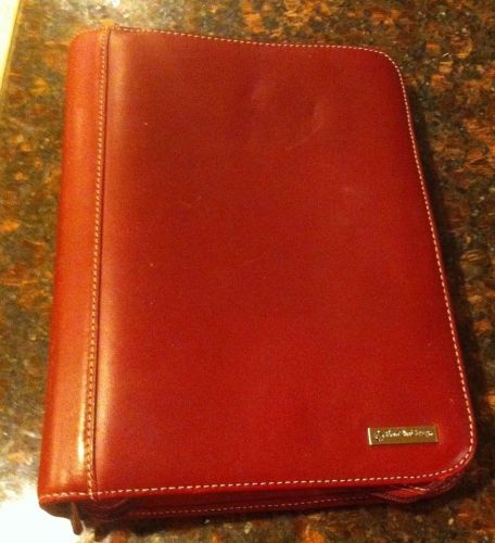 FranklinCovey Basic Red Leather Binder