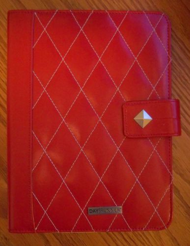 Day-runner-madison-3-ring-binder-leather-planner-red for sale
