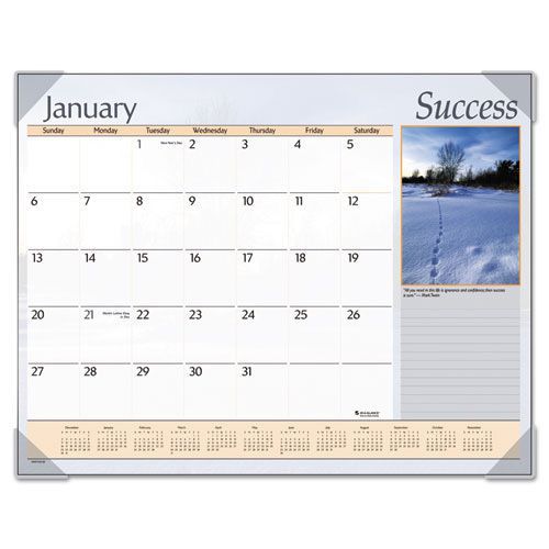 At-a-glance inspirational full color photographic monthly desk pad calendar, 22 for sale