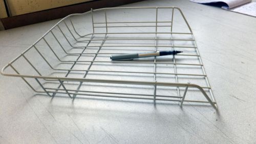 Wire in/out basket, desk tray, heavy steel wire construction, letter size, front for sale