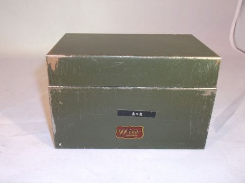 Vintage Weis metal recipe box with divider cards alphabet tabs address rolodex