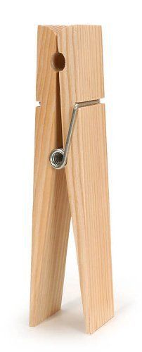 Darice 9192-07 Jumbo Craft wood Clothespin with Tag, 9-Inch
