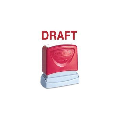 Skilcraft Pre-inked Message Stamp - Draft Message Stamp - 0.5&#034; X (nsn2074116)
