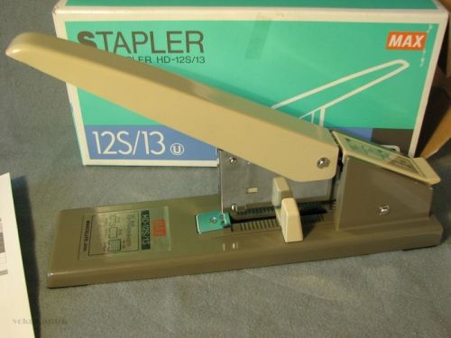 Max stapler hd-12s/13 heftapparat tacker heavy duty japan for sale