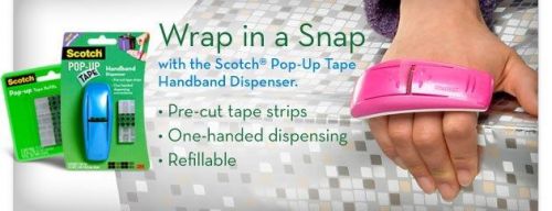 Scotch pop-up tape handband dispenser - 1  pad w/ 75 tape strips- 4 holiday pkgs for sale