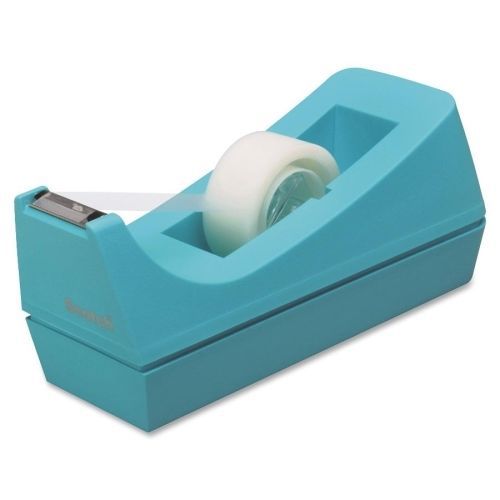 Scotch desk c38 tape dispenser - 1&#034; core - impact resistant- plastic - blue for sale