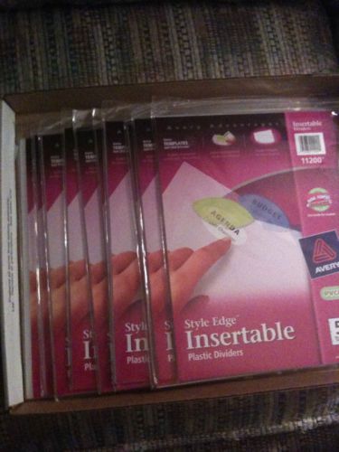 Avery 11200 Style Edge Insertable Plastic Dividers Lot of 10 Sets