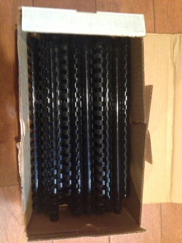 1/2&#034; Inch Black Plastic Binder Binding Combs Spines Rolled 47 Pcs Free Sh