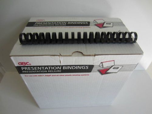 98 GBC IBICO Plastic Binding Combs 1&#034; Black Presentation Scrapbooking spines