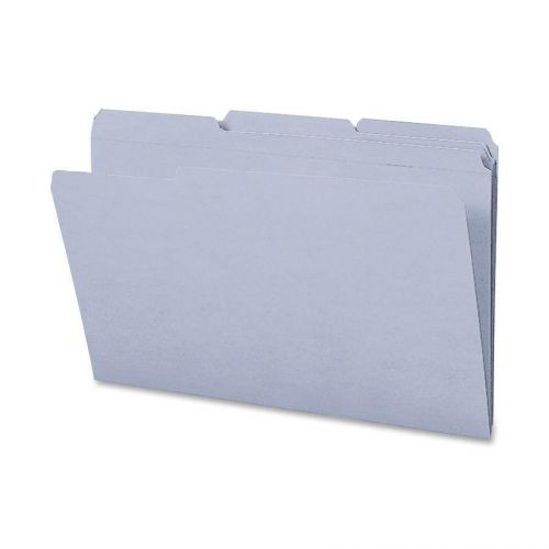 Smead 17334 File Folders, 1/3 Cut 2-Ply Tabs, Legal Size, 100/BX, Gray