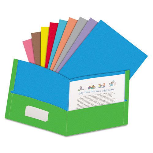 Twisted twin pocket folder, 100-sheet capacity, assorted for sale