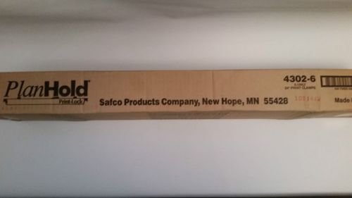 24&#034; SAFCO PLANHOLD Print-Lock Hanging Clamps 4302-6 (Carton of 6 Clamps)