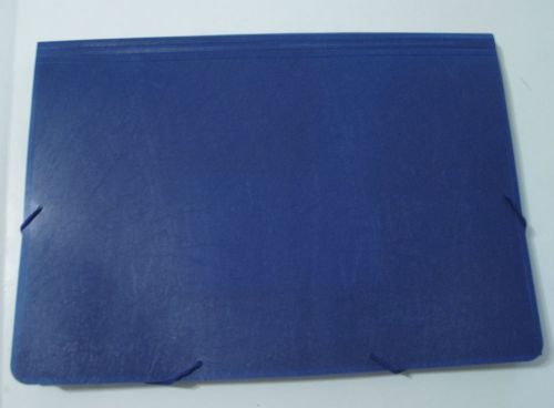 Blue Plastic Poly Expanding 20 Pocket Folder Legal Size Tear Resistant No Tab