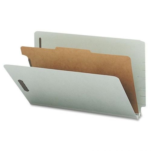 Smead 29800 End Tab Classification Folders, 1 Divider, Legal, 10/BX, Gray Green