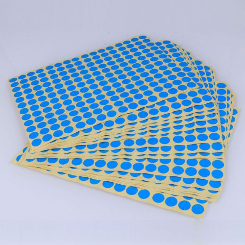 2880 pcs dot sticker circle round labels paper color 10mm 15 sheets new blue for sale