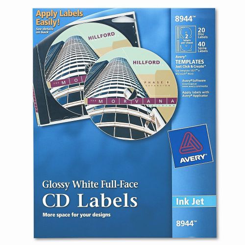 Avery Consumer Products Inkjet Full-Face Cd Labels (20/Pack)