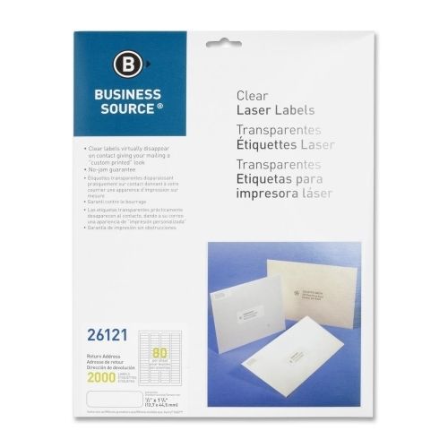 LOT OF 3 Business Source Clear Address Label -0.5&#034;Wx1.75&#034;L -2000/Pk -Laser