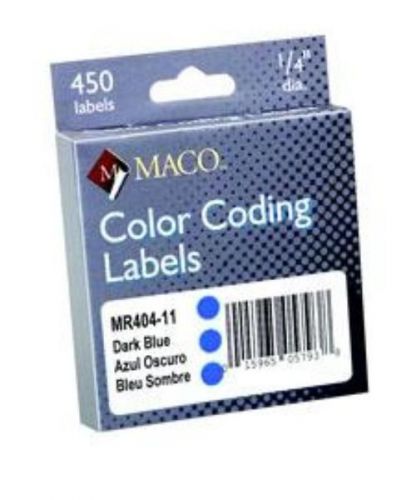 Chartpak Color Coding Labels 1/4&#039;&#039; Diameter Permanent 450 Count Dark Blue