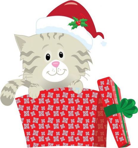 30 Custom Christmas Kitten Personalized Address Labels