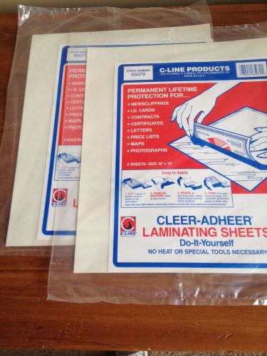 C-Line Cleer-Adheer Do It Yourself Laminating Sheets 10x12 - 2 Pks. of 2 each