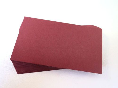 75 CT Burgundy/Maroon Blank Business Cards 80 lb. Cover 89mm x 52mm- 3.5 x 2