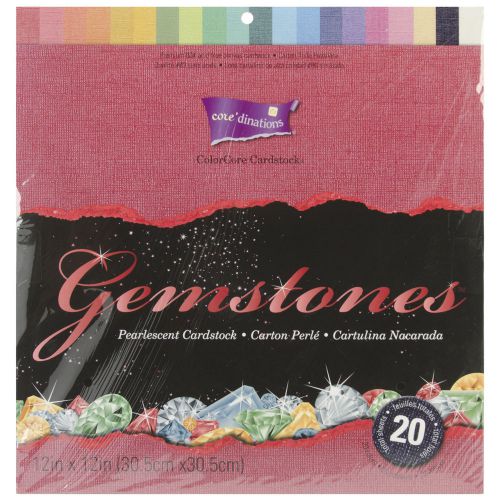 Darice Core-dinations Gemstones Cardstock Pack 12-in x 12-in 20/Pkg GX-GEMA