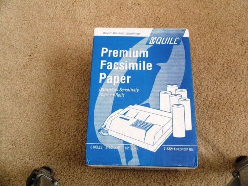 QUILL Premier Facsimile Paper 6 Ultra High Sensitivity Thermal Rolls 7-63214