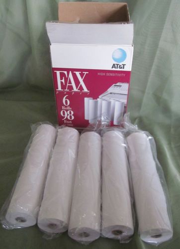 5 ROLLS 98&#039; Feet AT&amp;T Thermal Fax Paper 374-280 High Sensitivity