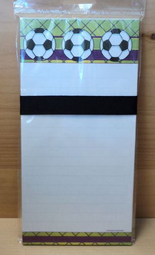 SOCCER lined made in the USA list note pad STATIONERY magnetic 50 sheet