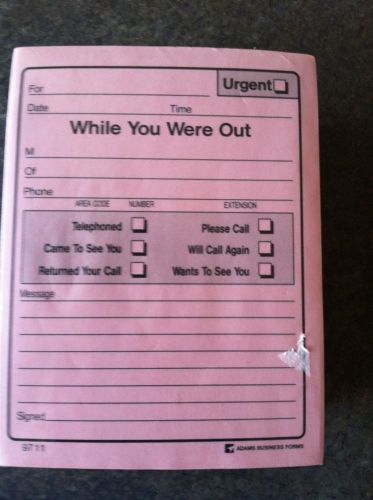 While You Were Out Message Note Pads #9711