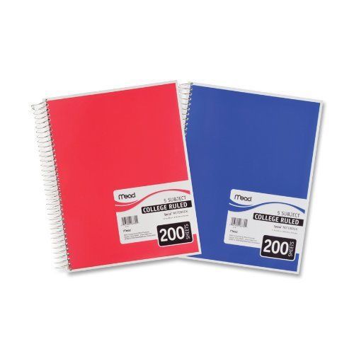 Mead 5-subject College Ruled Wirebound Notebook - 200 Sheet - College (mea06780)