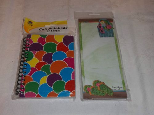 NEW Lot Of 1 Magnetic Notepad &amp; 1 Coil Notebook Great For Keeping Notes!!