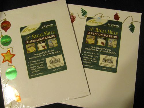 Ampad Regal Mills Papers 50 Sheets Christmas Lights Ornaments