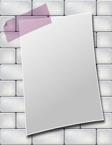 10 SHEETS WHITE BRICK PAPER Use With Printers, Craft Projects, Invitations