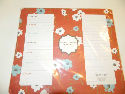 RARE DESIGN 52-Sheet To-Do List Paper Note Mouse Pad Weekly Planner Gartner Flor