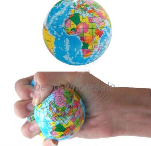 Auction 1Pc World Map Foam Earth Globe Stress Relief Bouncy Geography Ball Toy