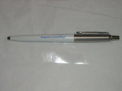 NEW: Parker “Jotter” Pen White with Blue Season’s Greetings