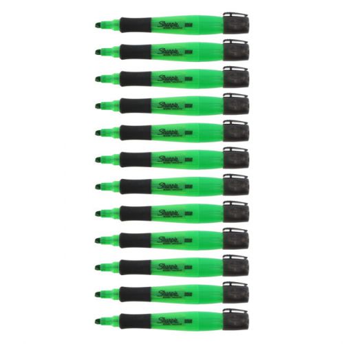 12 sharpie accent grip green highlighters chisel tip for sale