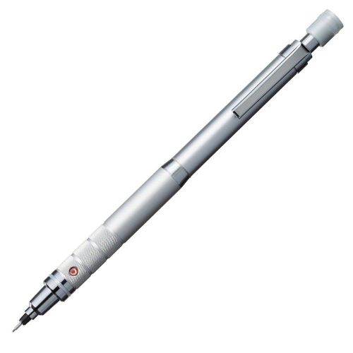 Kuru Toga Roulette Model Auto Lead Rotation Mechanical Pencil 0.5mm Silver Body