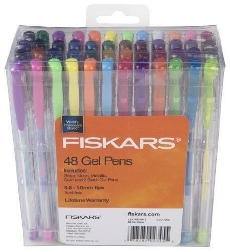 Fiskars 12-27457097 Gel Pen, 48-Piece Value Set, New