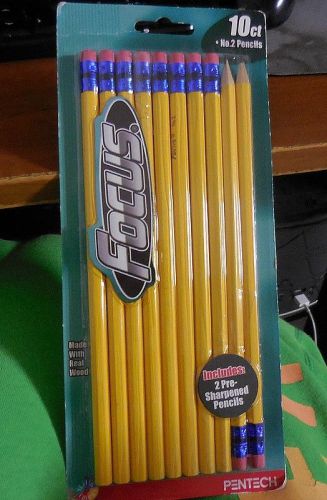 10x Pentech No.2 Wooden Pencils