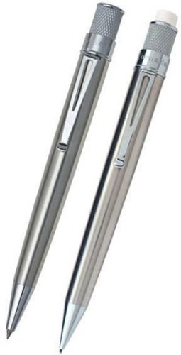 Retro 51 Tornado Pen &amp; Pencil Set - Stainless Steel VRS1315N