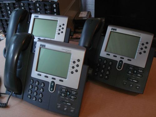 Lot of (3) Cisco IP 7960 Series Office Telephones CP-7960G