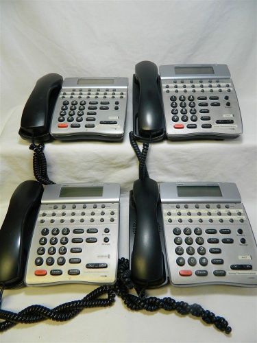 Lot Of 4 NEC DTR-16D-1 Black DTERM Series I Business Office Telephones Used